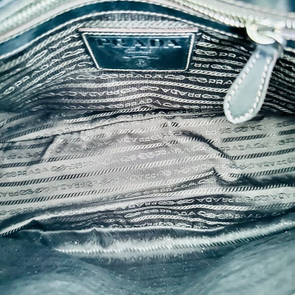 AUTHENTIC PRADA CANAPA CROSSBODY SATCHEL BAG MADE IN ITALY WITH DUST BAG COA - Picture 11 of 15